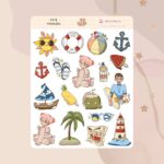 Cartela de Adesivos Verãozito K918 12x15cm KIMO ADESIVOS