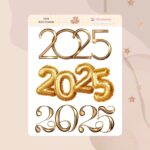 Cartela de Adesivos 2025 Grande K934 12x15cm KIMO ADESIVOS