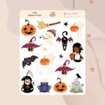 Cartela de Adesivos Skeleton Night K920 12x15cm KIMO ADESIVOS