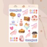 Cartela de Adesivos Daebak K964 12x15cm KIMO ADESIVOS