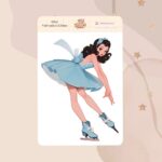 Cartela Big Sticker Patinadora Chloe K955 8x12cm KIMO ADESIVOS