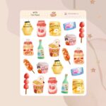 Cartela de Adesivos Fun Food K970 12x15cm KIMO ADESIVOS