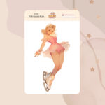 Cartela Big Sticker Patinadora Rute K959 8x12cm KIMO ADESIVOS