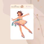 Cartela Big Sticker Patinadora Penélope K958 8x12cm KIMO ADESIVOS