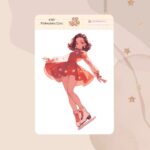 Cartela Big Sticker Patinadora Cora K957 8x12cm KIMO ADESIVOS