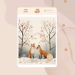 Cartela Big Sticker Foxes K948 8x12cm KIMO ADESIVOS