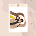 Cartela Big Sticker Casal Fofo K960 8x12cm KIMO ADESIVOS