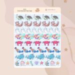 Cartela de Adesivos Criaturas Marinhas Tape K923 12x15cm KIMO ADESIVOS