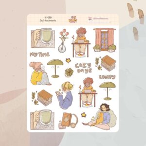 Cartela de Adesivos Soft Moments K1080 12x15cm KIMO ADESIVOS