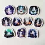 Kit de Die Cuts Nice Ghost com 20 Adesivos KIMO ADESIVOS