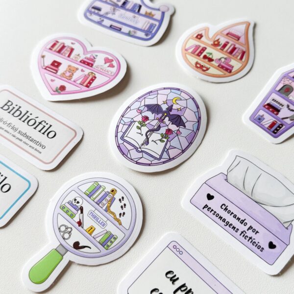 Kit de Die Cuts Bookshelf com 20 Adesivos KIMO ADESIVOS - Imagem 2