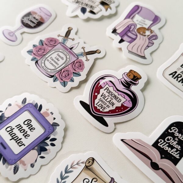 Kit de Die Cuts Livros e Dizeres 1 com 20 Adesivos KIMO ADESIVOS - Imagem 2