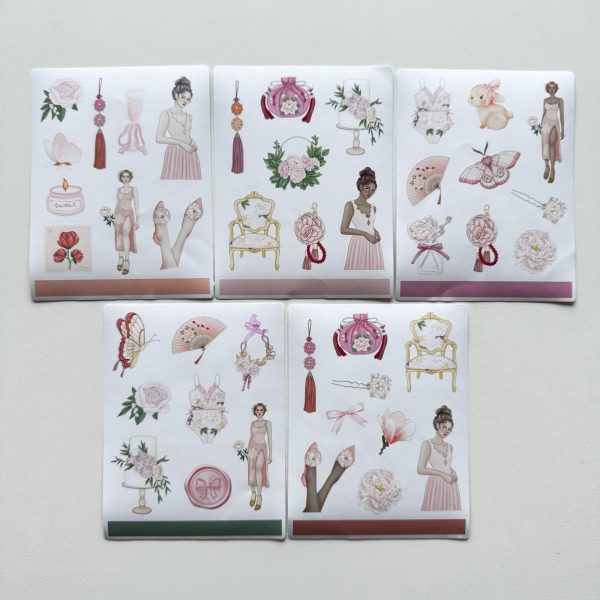 Kit de Adesivos Peony c/ 5 Cartelas 10x13cm KIMO ADESIVOS - Imagem 1