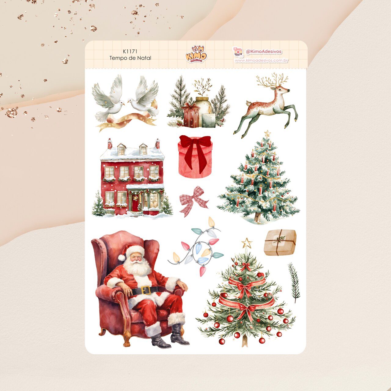 45cb80453de12482ab82b0077ec4d54d.jpg Cartela de Adesivos Tempo de Natal K1171 A5 KIMO ADESIVOS - Imagem 1
