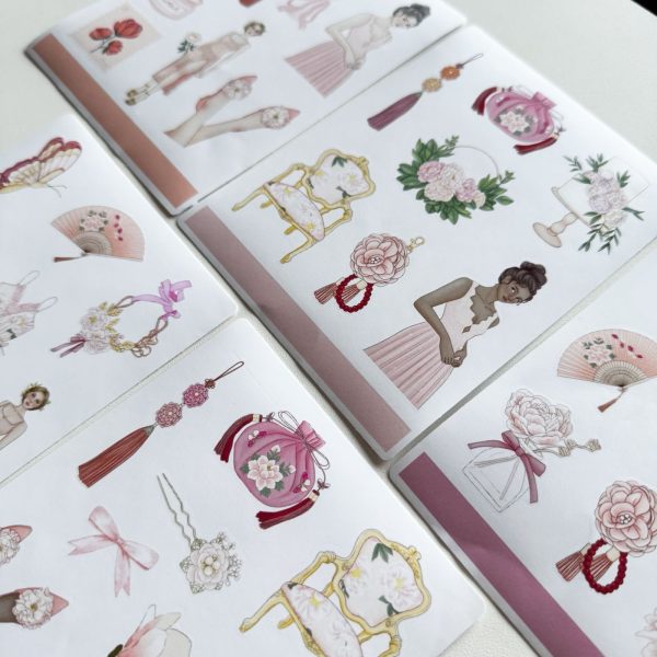 Kit de Adesivos Peony c/ 5 Cartelas 10x13cm KIMO ADESIVOS - Imagem 2