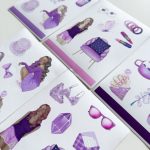 Kit de Adesivos Lilac c/ 5 Cartelas 10x13cm KIMO ADESIVOS - Imagem 2